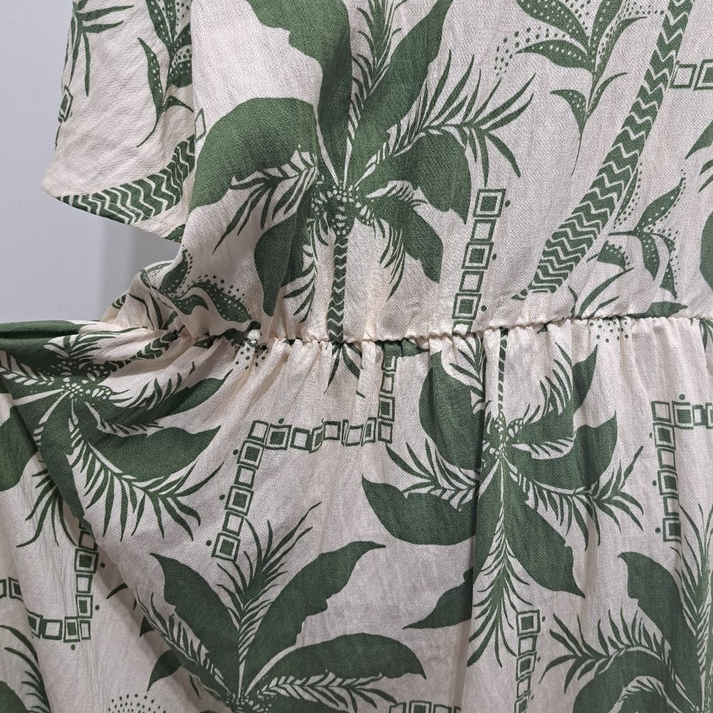BloomChic  Tropical Palm Print Boho Chic Midi Dress Size 22-24 Multi-Color NWT - Picture 16 of 17